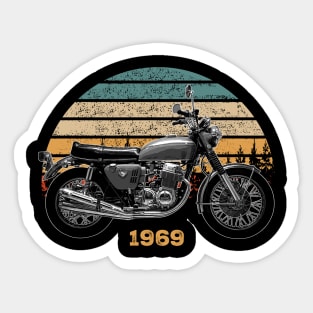 1969 Honda CB750 Vintage Motorcycle Design Sticker